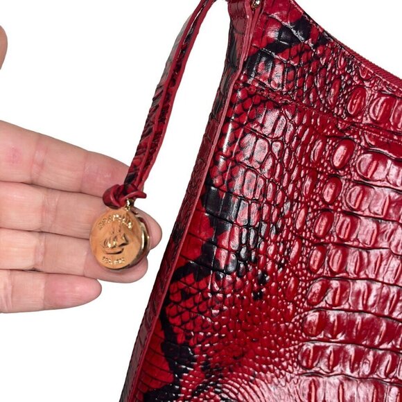 Brahmin Womens Crossbody Bag One Size Lipstick Ombre Melbourne Leather Adjustabl - Picture 4 of 10